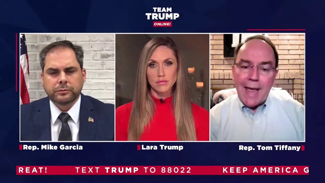 WATCH: Team Trump Online with Lara Trump, Rep. Mike Garcia, and Rep. Tom Tiffany!