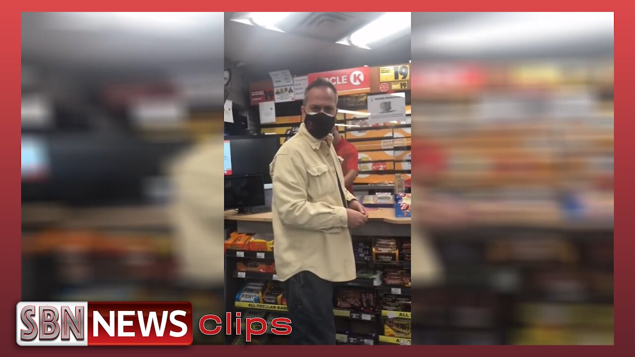 Brainswashed Covidiot Maskhole Screams at a Lady to Get Out of a Store - 5798