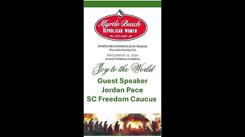 Myrtle Beach Republican Women Guest Speaker Jordan Pace