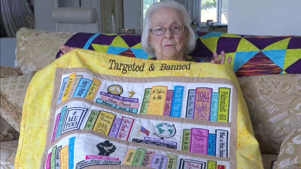 100-year-old Martin County woman creates quilt to show opposition to book ban