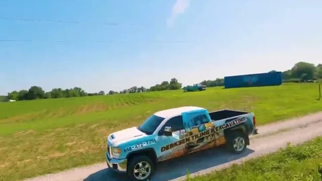 Truck Wrap - Derksen Tiling & Excavating - FPV Drone