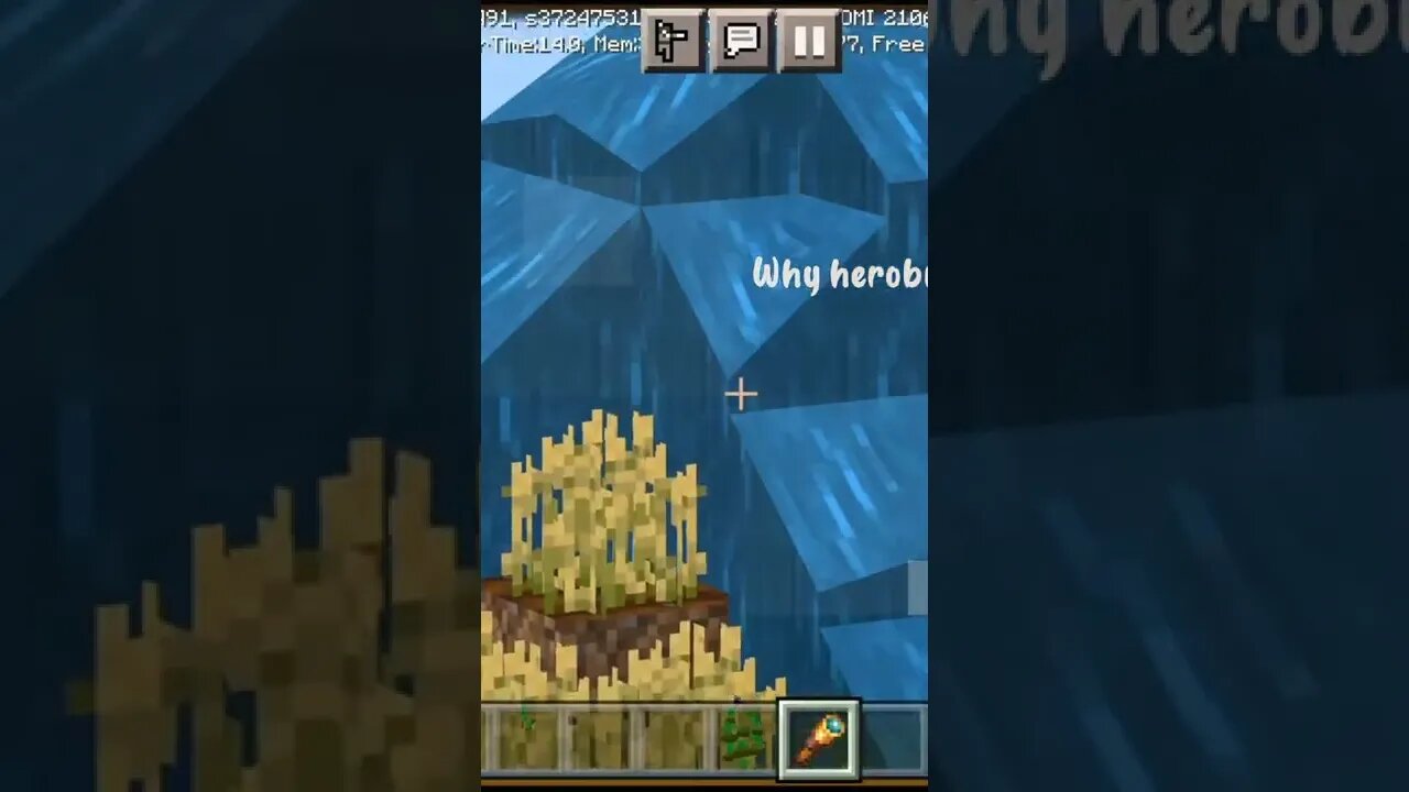 so this is the reason why herobrine make pyramids it looks amazing #minecraftpe #shorts #subscribe
