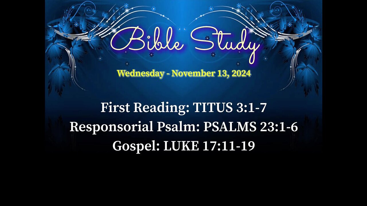 Bible Study with Bishop James Long, D. Min