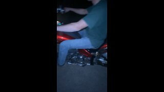 Juju test out new bike