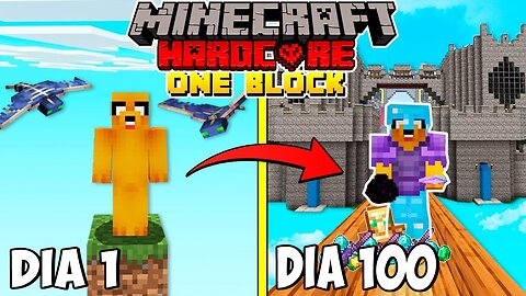 SOBREVIVÍ 100 DÍAS en UN BLOQUE de MINECRAFT HARDCORE 😱🌎