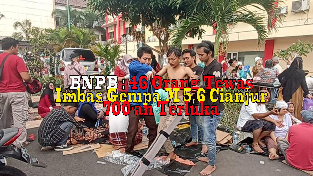 Gempa Bumi M 5.6 Di Cianjur, senin, 21 November 2022