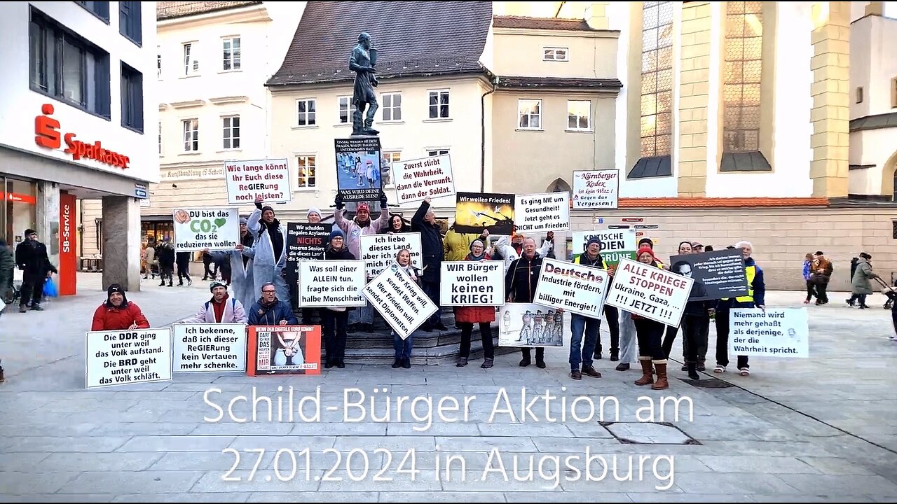 Schild-Bürger Aktion in Augsburg 27-01-2024