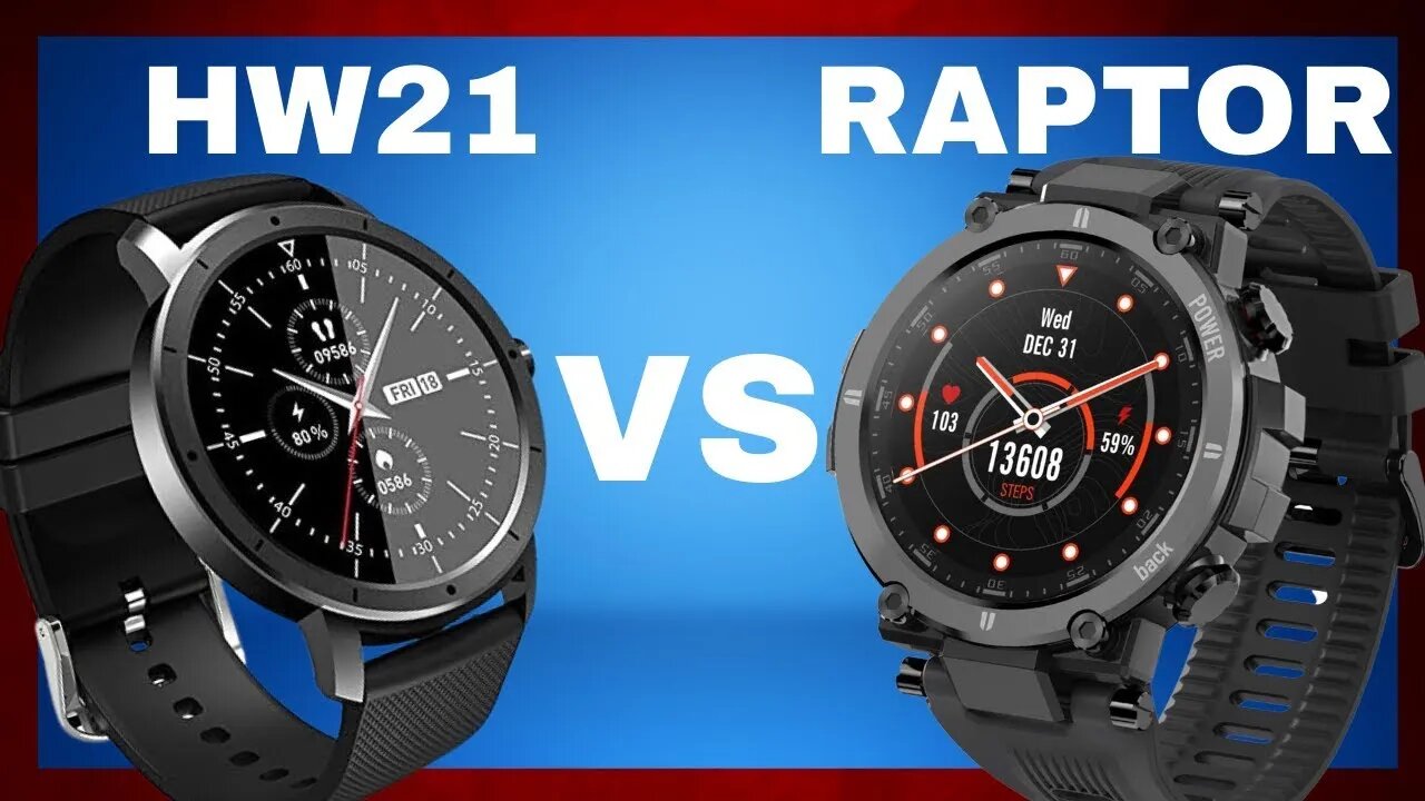 COMPARATIVO KOSPET RAPTOR vs HW 21 DOIS SMARTWATCH COM ÓTIMOS RECURSOS E UM BOM PREÇO