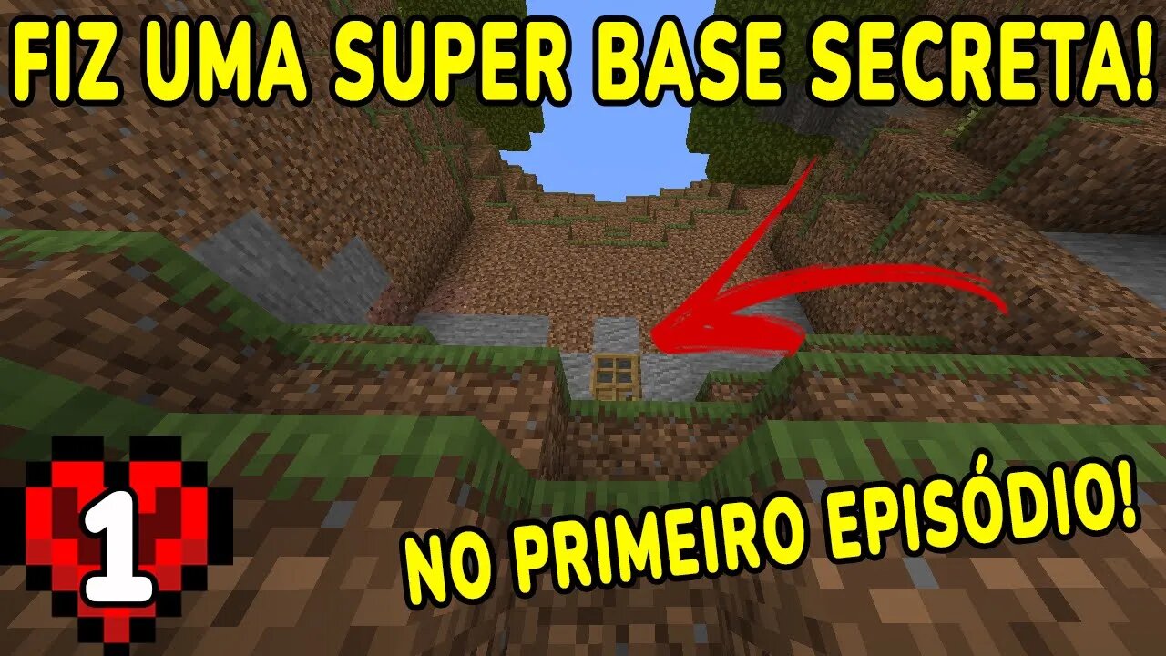 CONSTRUI MINHA BASE SECRETA NO PRIMEIRO EPISÓDIO! - Minecraft Bedrock Edition Com YOUTUBERS!