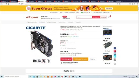 GTX 750 no Aliexpress.