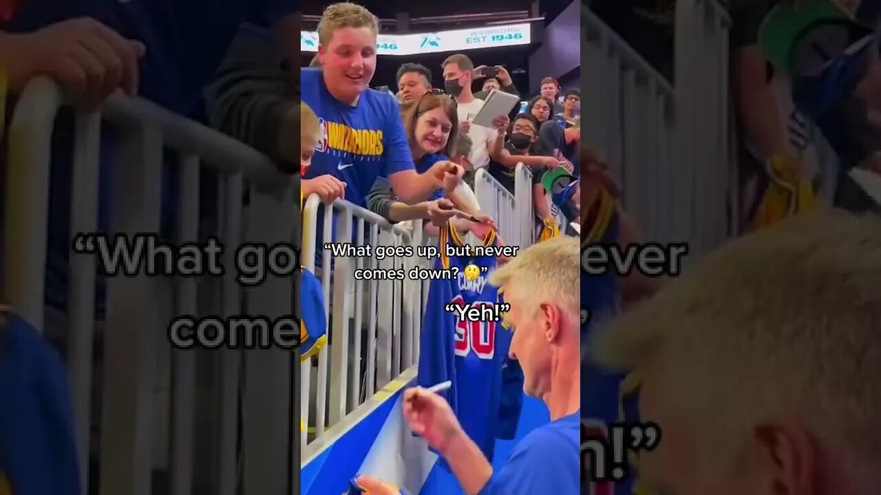 Steve Kerr Reacts to a joke