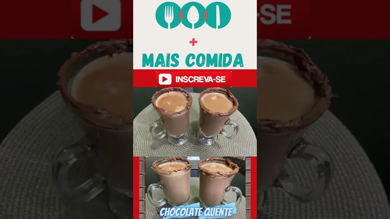 CHOCOLATE QUENTE CREMOSO #shorts COMBINAÇÃO PERFEITA #chocolatequente #frio #maiscomida