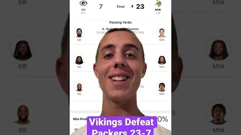 Vikings Defeat Packers 23-7: Postgame Analysis and Reaction #shorts #nfl #vikings