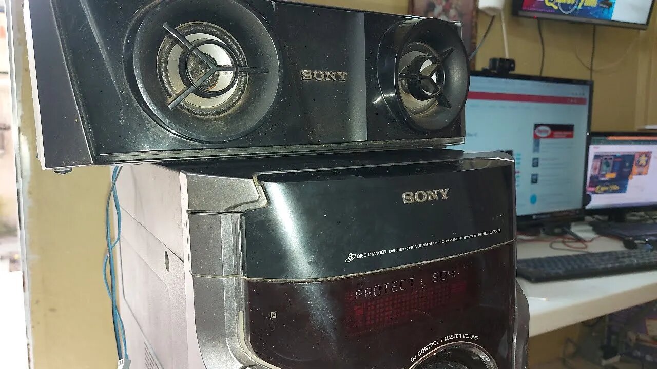 Sony Stereo Model HCD - GPX8G Protection Fault E04 | IC IRS2092S | Transistor 6775 Alibaba 4 Parts.