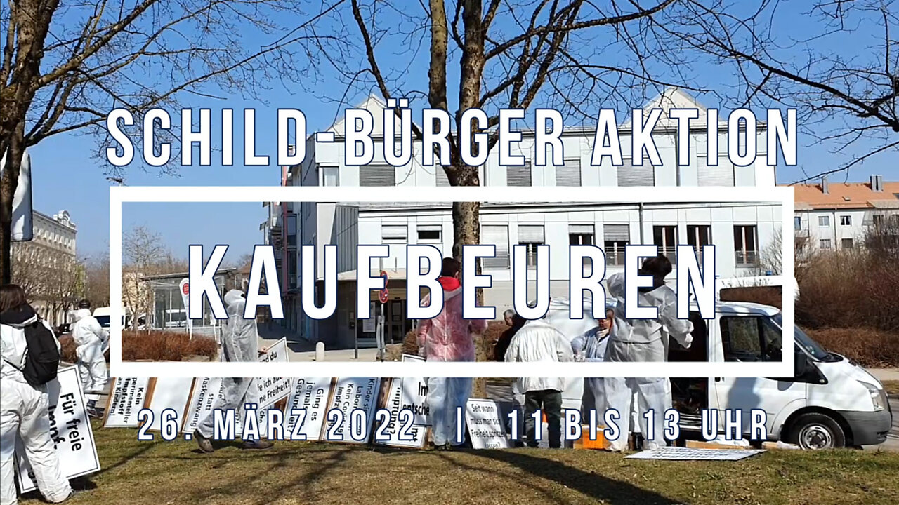 Schild-Bürger Aktion in Kaufbeuren am 26-03-2022