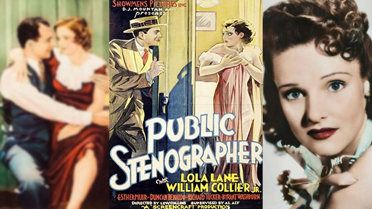 PUBLIC STENOGRAPHER (1934) Lola Lane, William Collier Jr. & Esther Muir | Drama | B&W