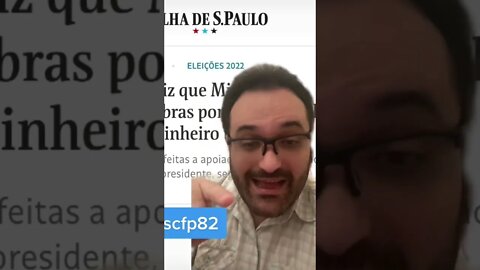 Bolsonaro faz piada com a Michelle e a Folha sugere em manchete que foi sério