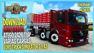 ▶️ETS2 1.43 ATEGO 2426 CARREGADO DE CEBOLA E TOMATE EURO TRUCK SIMULATOR 2 1.43