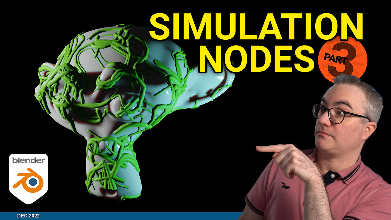 What's happening to Suzanne!? Extrude on Surface w/ Blender Geometry Simulation Nodes - Tutorial