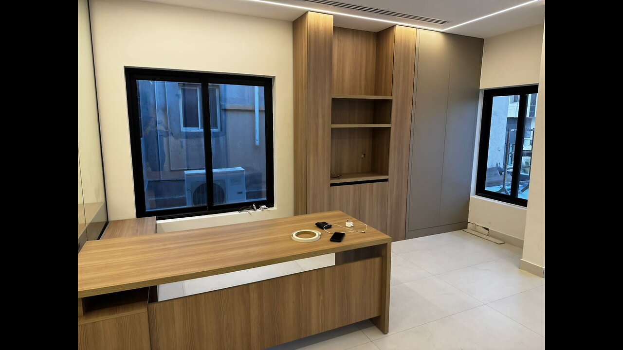 💓💓How to wark carpenter let's model office decoration//furniture ka new model App logo ke liy office