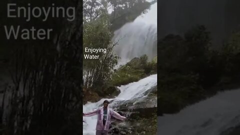 Spending a good time at the waterfall.#shorts,#waterfall,#waterfallsounds,#waterfalls_collective
