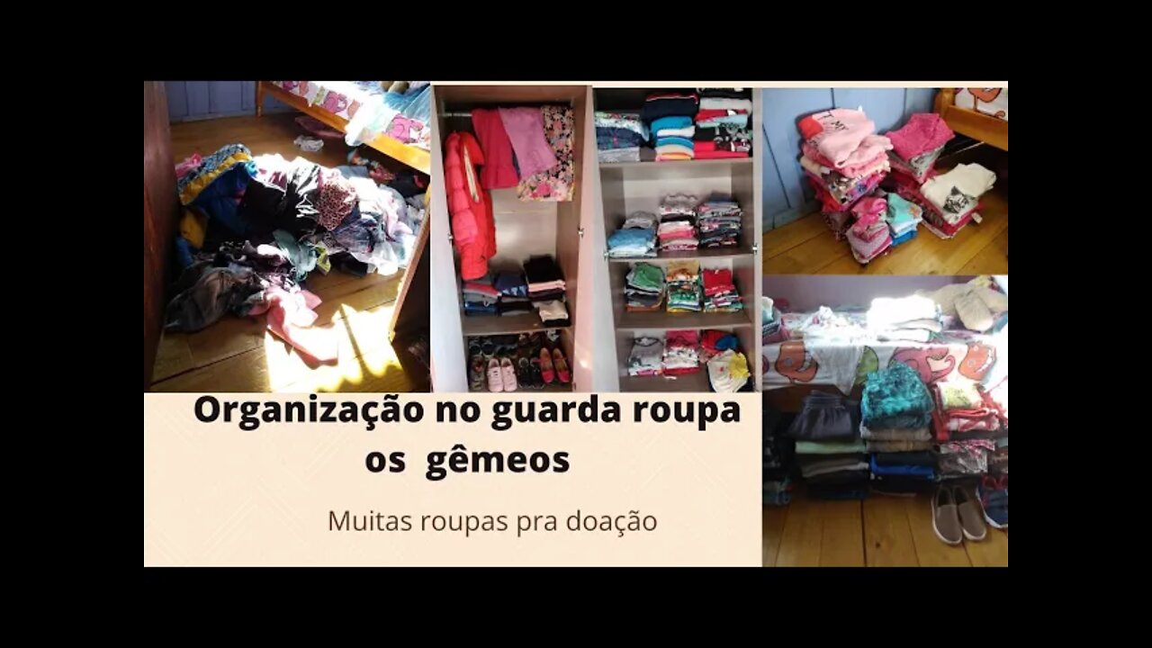 Organização no guarda roupa de criança- Muitas roupas não serve mais.