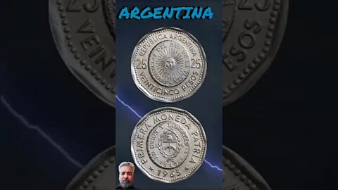 Argentina 25 Pesos 1965.#shorts #education #coinnotesz