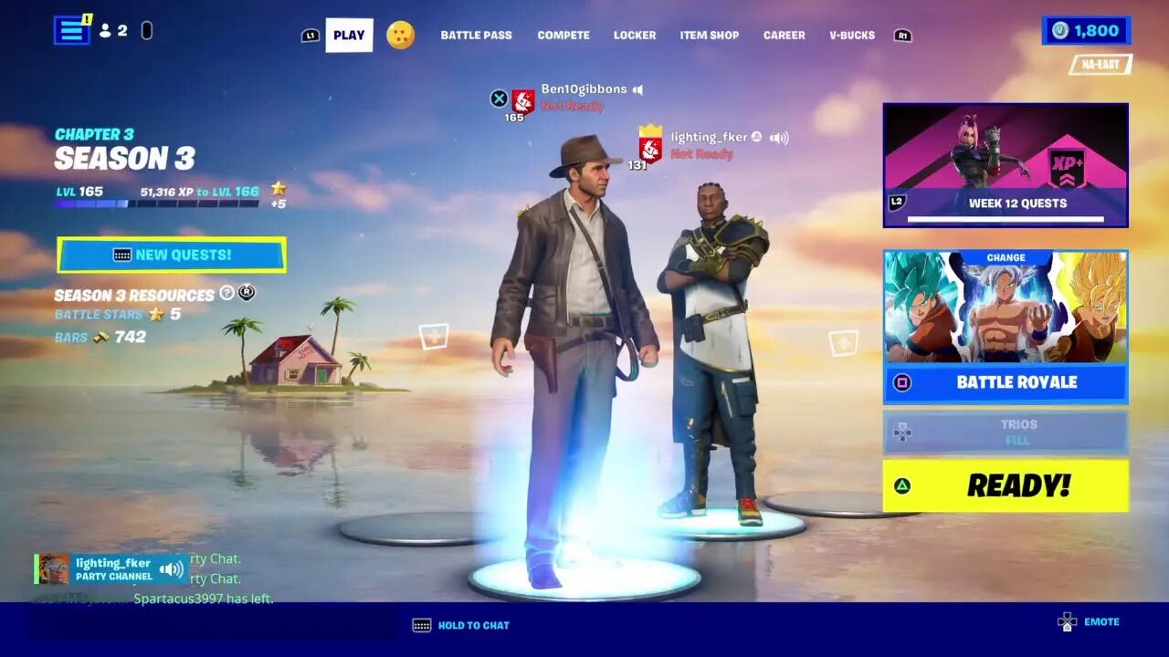Fortnite live trying to get a victory royal