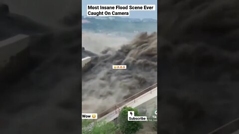 Most Insane Flood Scene Ever Caught On Camera #shorts #nature #waterfalls #water