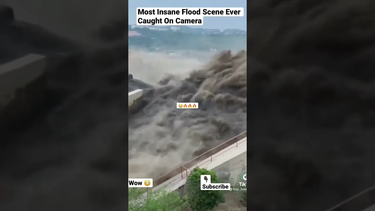 Most Insane Flood Scene Ever Caught On Camera #shorts #nature #waterfalls #water