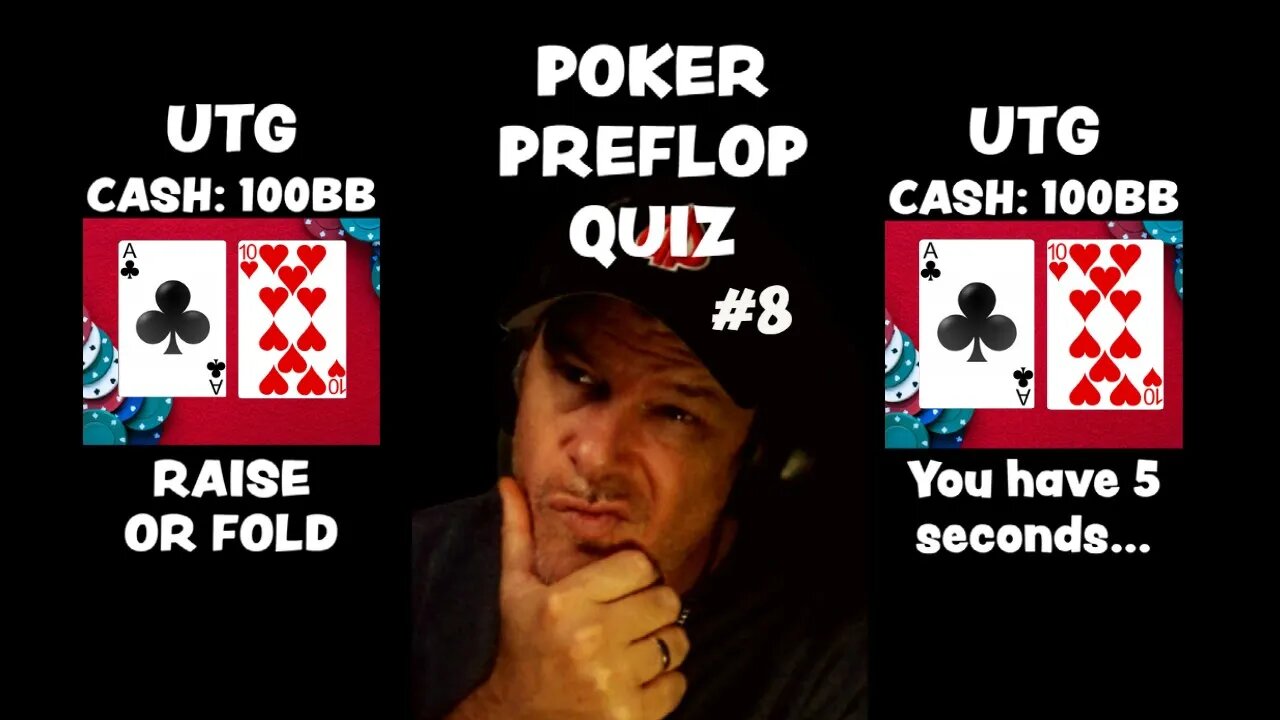 POKER PREFLOP QUIZ #8 - FOLD OR RAISE?