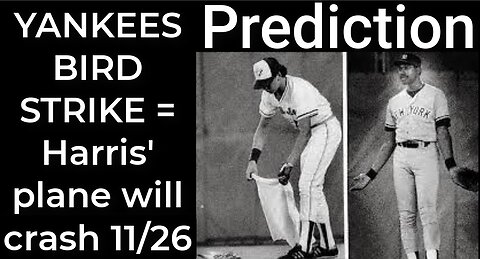 Prediction - YANKEES BIRD STRIKE = Harris’ plane will crash Nov 26