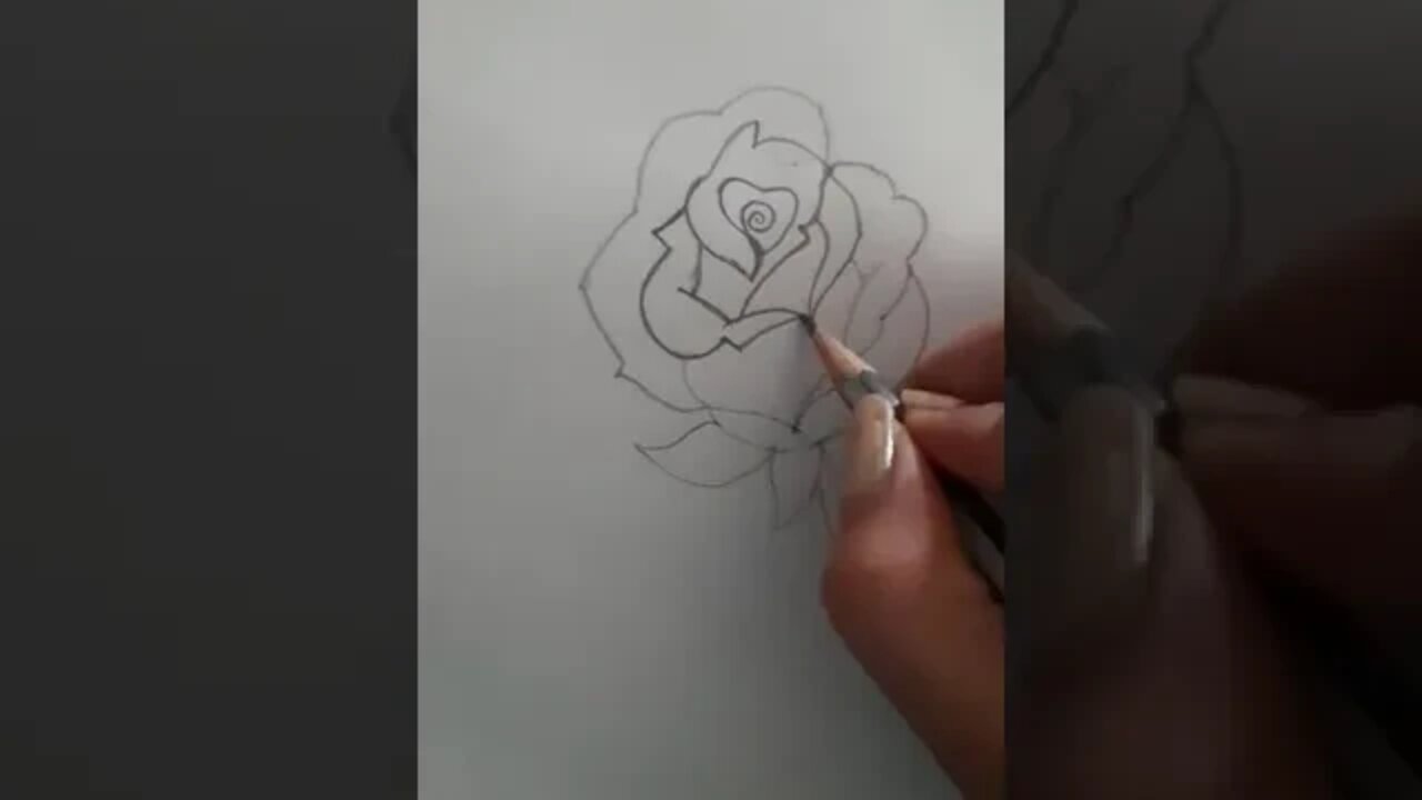 How to Draw Flowers Easy Short-3 ll Pencil Drawing Easy #shortsvideo #drawingshorts