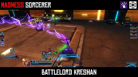 SWTOR Madness Sorcerer | Master Difficulty | Hammerstation | Battlelord Kreshan | 2019 Gameplay