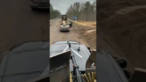 🇷🇺🇺🇦 Chechen Special Forces In Pickup Trucks With Overwatch!