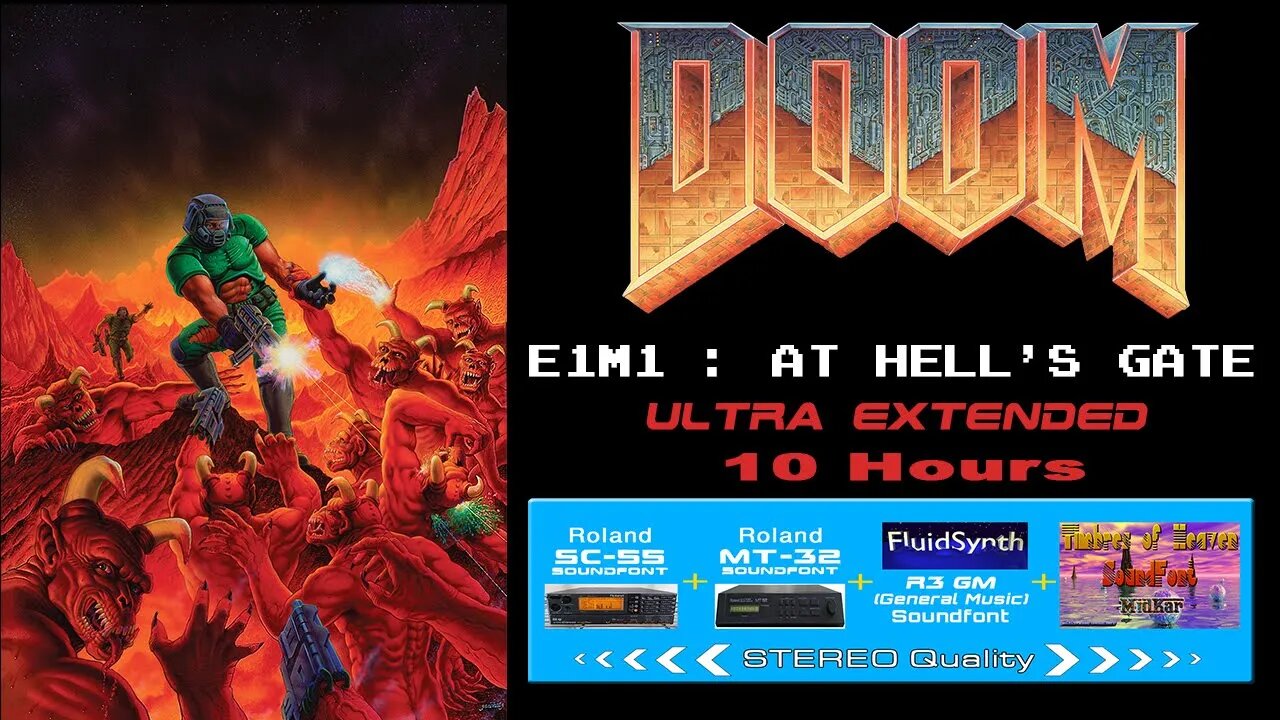 OG Doom (1993) - E1M1: At Hell's Gate Music ULTRA EXTENDED (10 Hours!)