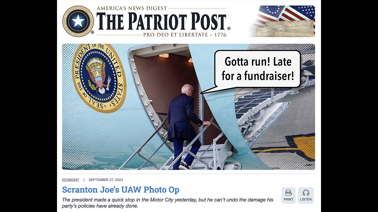 The Patriot Post Audio Edition Podcast for 9/27/23
