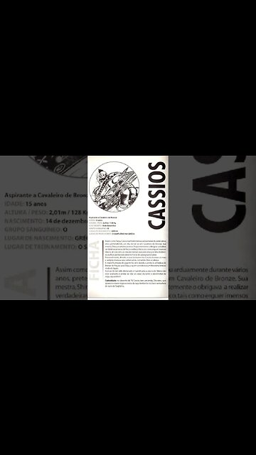 Os Cavaleiros Do Zodíaco - Cassios Ficha [Pause o Vídeo Caso Não Consiga Ler]