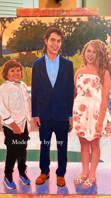 Family Portrait Painting, Acrylic Portrait Art, How to Paint People in Acrylics