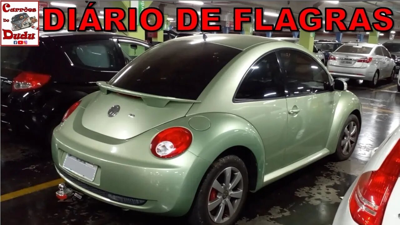 Diário de Flagras 27/07/22 Carrões do Dudu Renault Clio G2 rosa Volkswagen New Beatle verde MBZ SLK