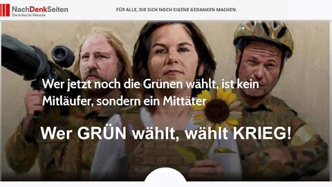 Wer GRÜN wählt, wählt KRIEG!