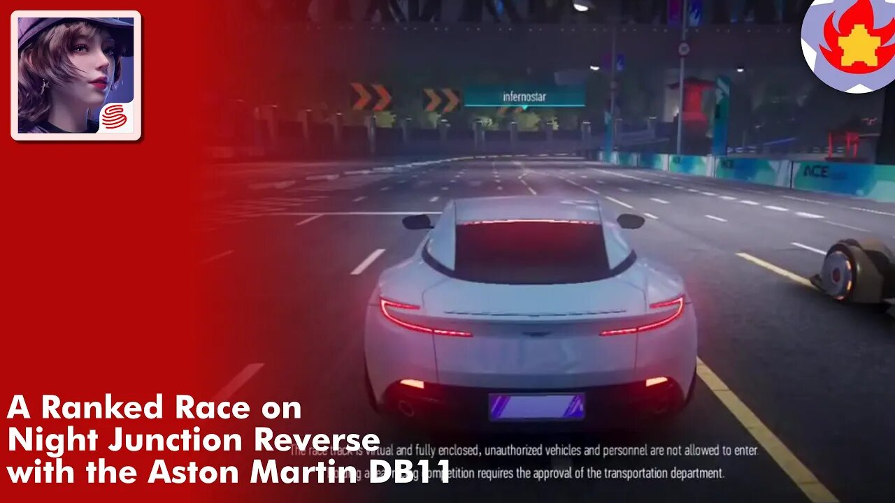 A Ranked Race on Night Junction Reverse with the Aston Martin DB11 | Ace Racer