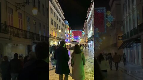 DECORAÇÃO DE NATAL EM PORTUGAL | Lisboa Rua Augusta