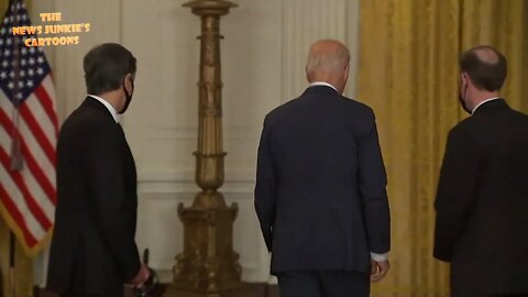 Biden takes pre-selected questions and leaves the rest of reporters with no answers.