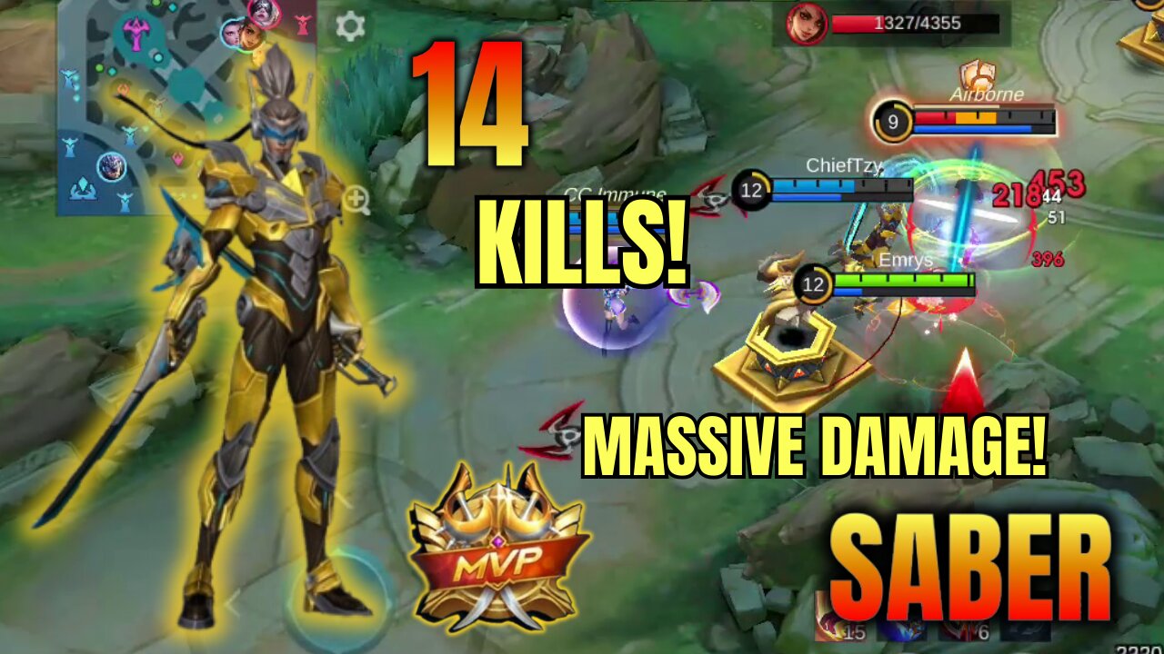 14 KILLS! MVP! MASSIVE DAMAGE! Mythic Ranked Saber