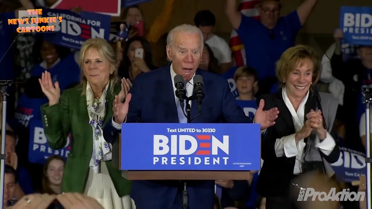 Joe Biden addresses supporters in Los Angeles on Super Tuesday
