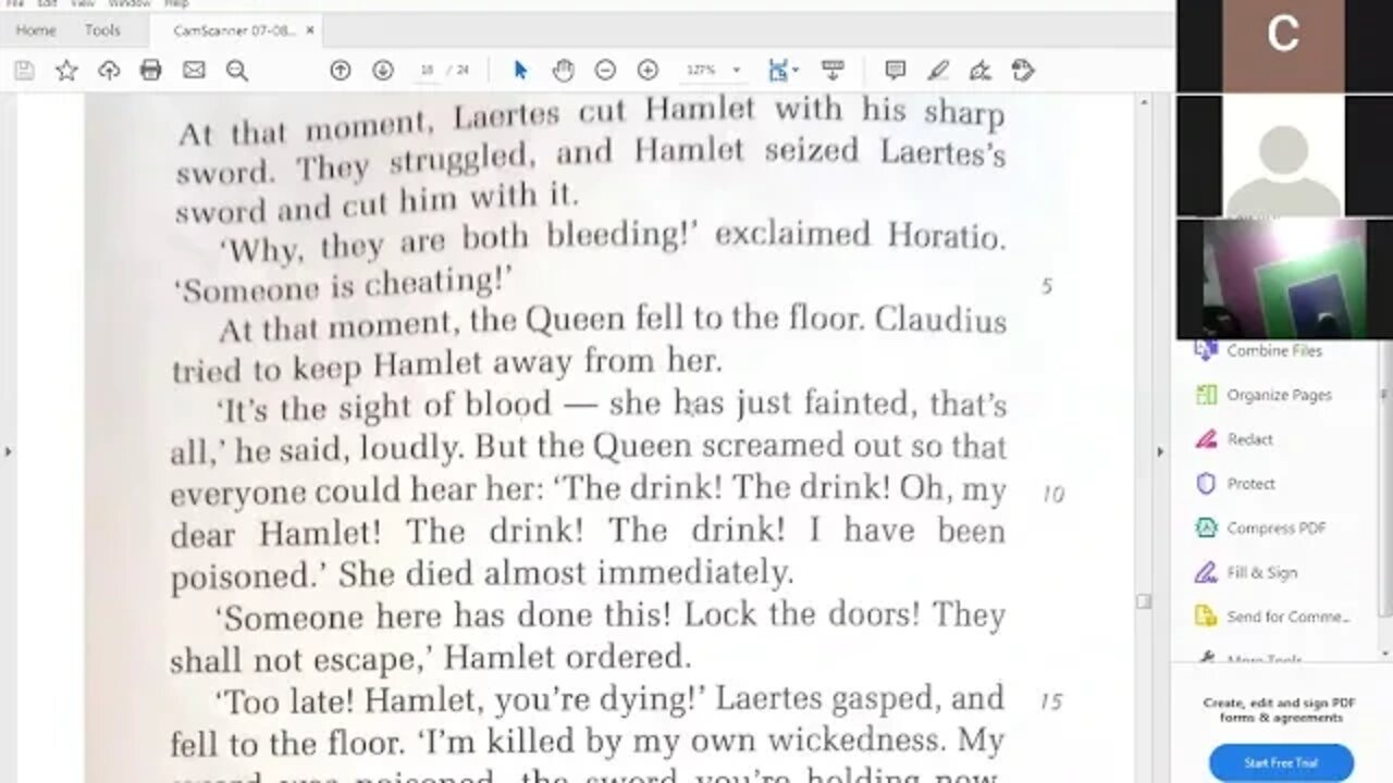 Class 7 English A Hamlet lecture 10 6 8 2020