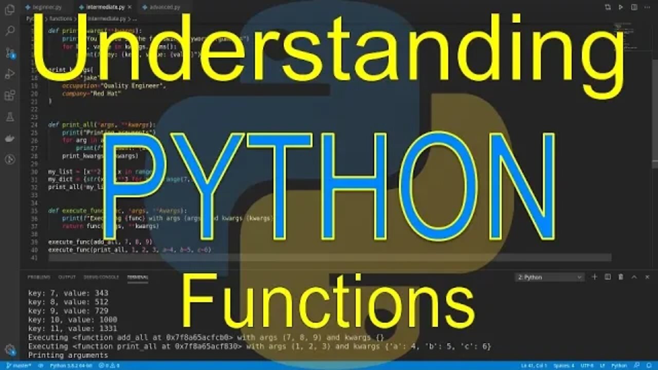 Understanding Python: Functions