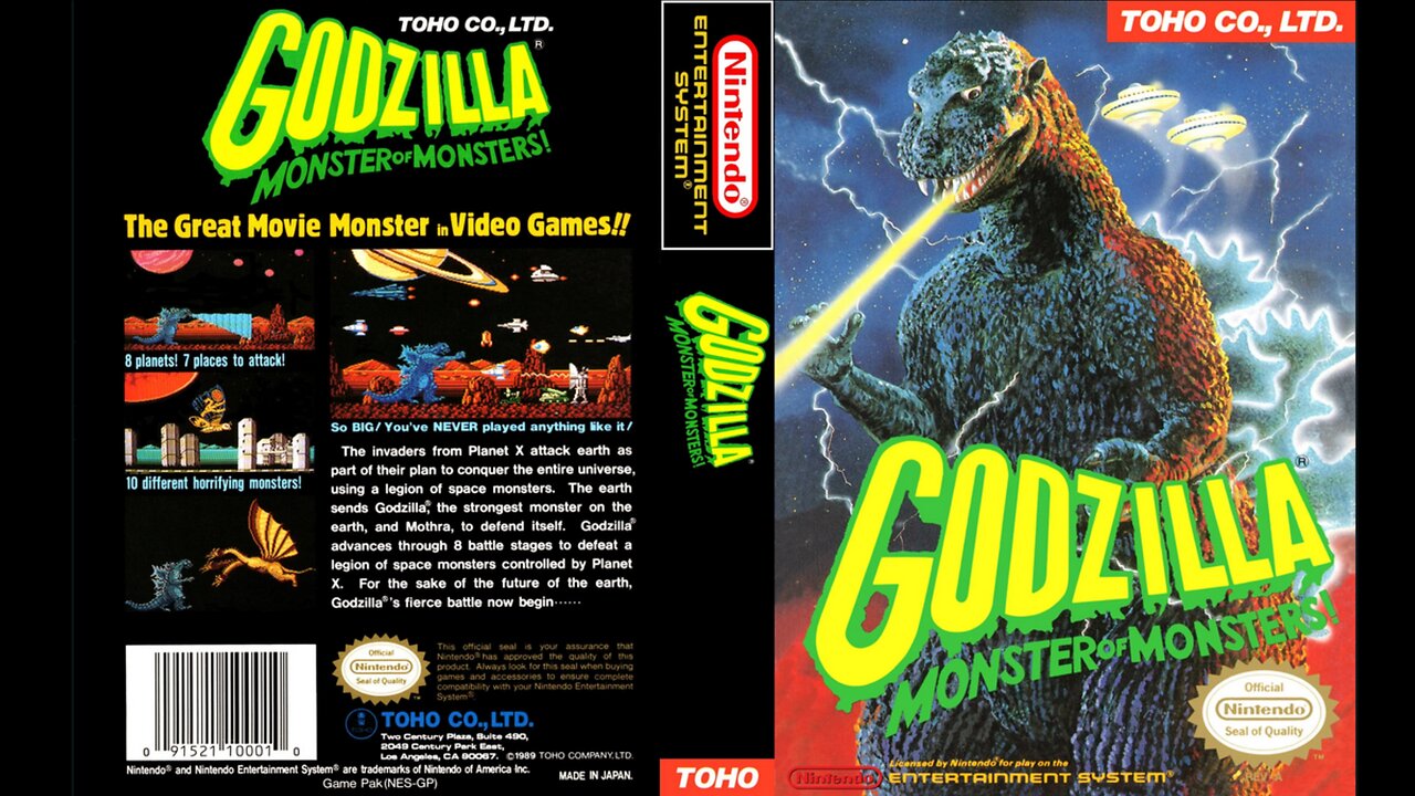 Godzilla: Monster of Monsters! (NES) Planet 7 - Neptune