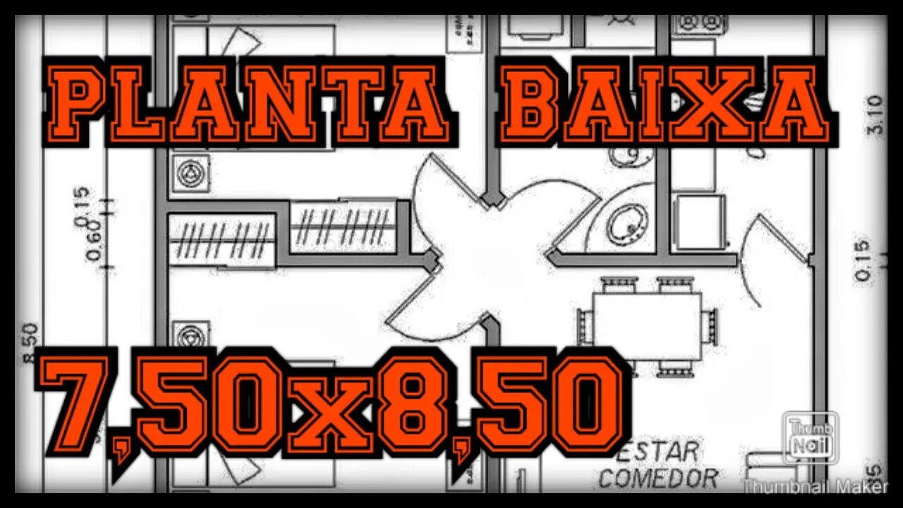planta baixa 7,50x8,50